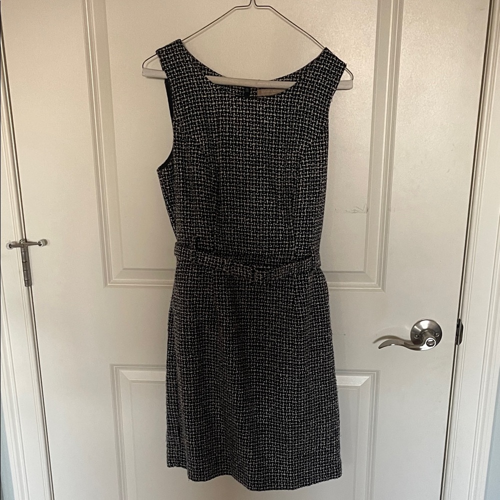 Banana Republic Black and White Midi Dress